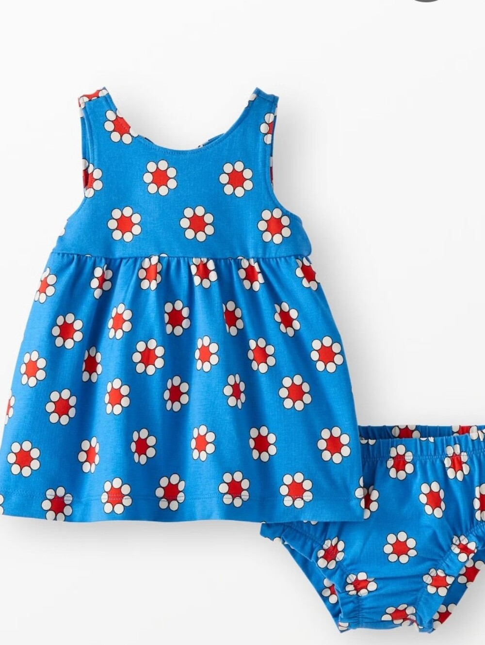 Hanna Andersson Baby Bow Back Floral Dress & Bloomers Set